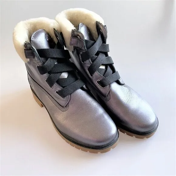 TIMBERLAND JAYNE METALLIC BOOTS LIKE NEW