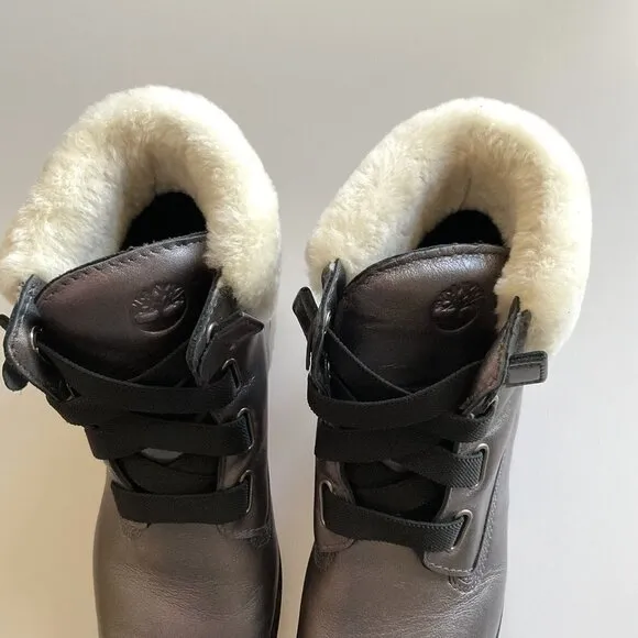 TIMBERLAND JAYNE METALLIC BOOTS LIKE NEW