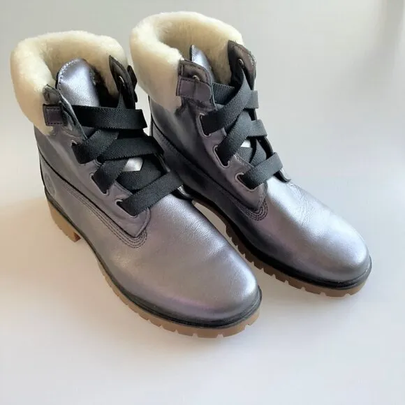 TIMBERLAND JAYNE METALLIC BOOTS LIKE NEW