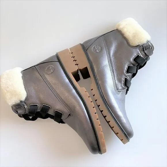 TIMBERLAND JAYNE METALLIC BOOTS LIKE NEW