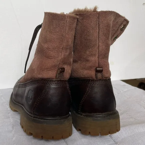 Timberland Shearling Foldover Boots 5.5