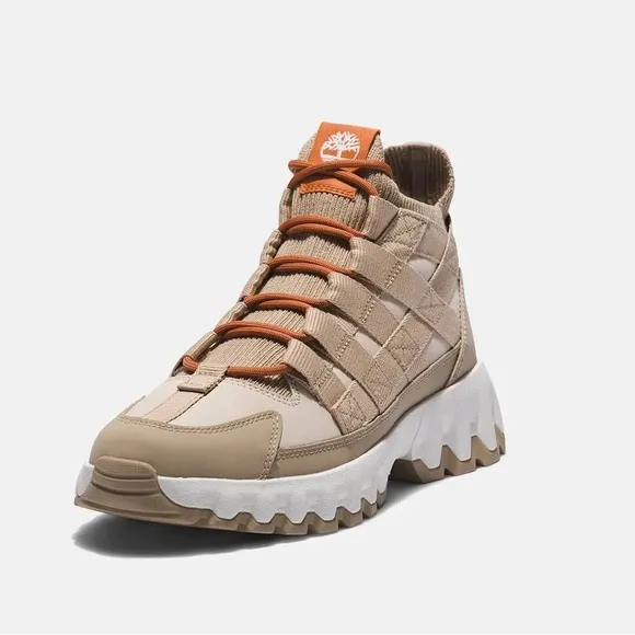 Timberland TBL Edge EK  Mid Men’s Hiking Boots Shoes White Beige Nubuck