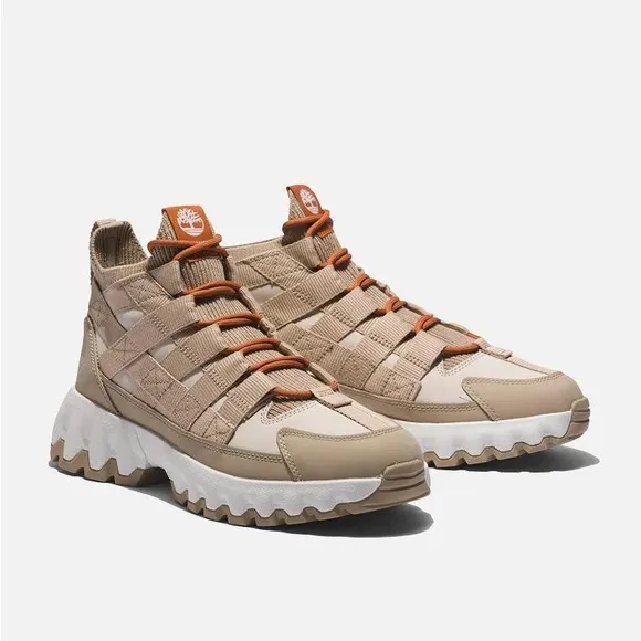 Timberland TBL Edge EK  Mid Men’s Hiking Boots Shoes White Beige Nubuck