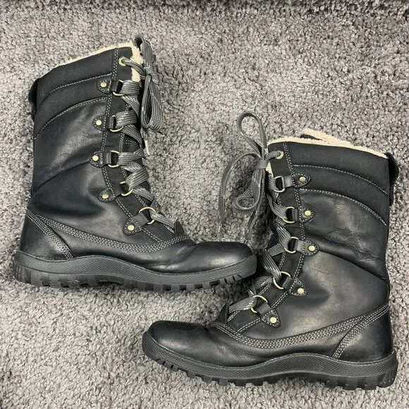 Timberland Women's Mount Hope Leather &amp; Fabric Waterproof Snow Boots 8709R SZ 8