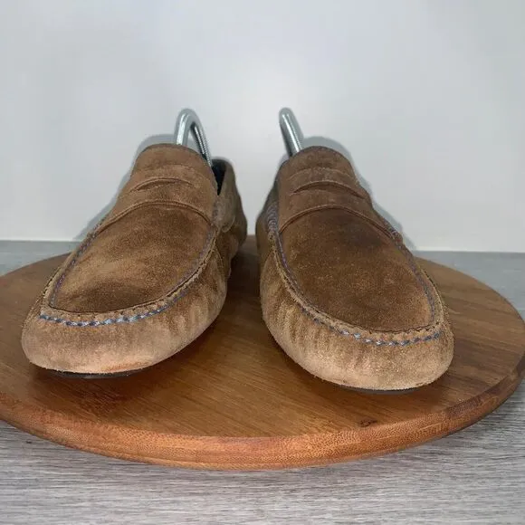 To Boot New York Men’s 8 Adam Derrick Penny Driver Loafer Shoe Brown Suede 20081