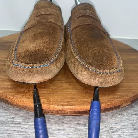 To Boot New York Men’s 8 Adam Derrick Penny Driver Loafer Shoe Brown Suede 20081