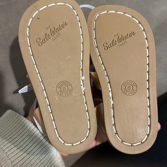TODDLER GIRLS SALT WATER SANDALS ROSE GOLD SIZE 6 NEW