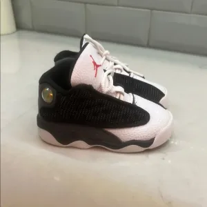 Toddler Jordan's Black and White with Red Logo