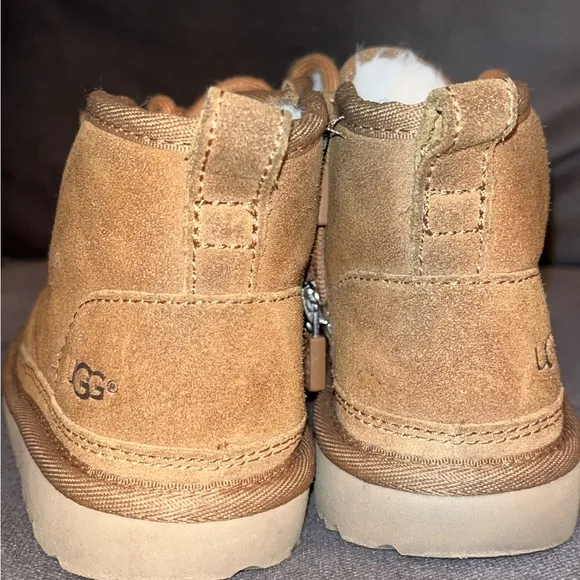 Toddler UGG Chestnut Ankle Boots with Shearling Lining