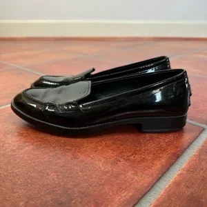 Tod's Black Patent Leather Loafers Size 37