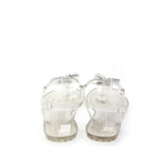Tods Clear Jelly Tassel Thong Flat Sandals 35 5