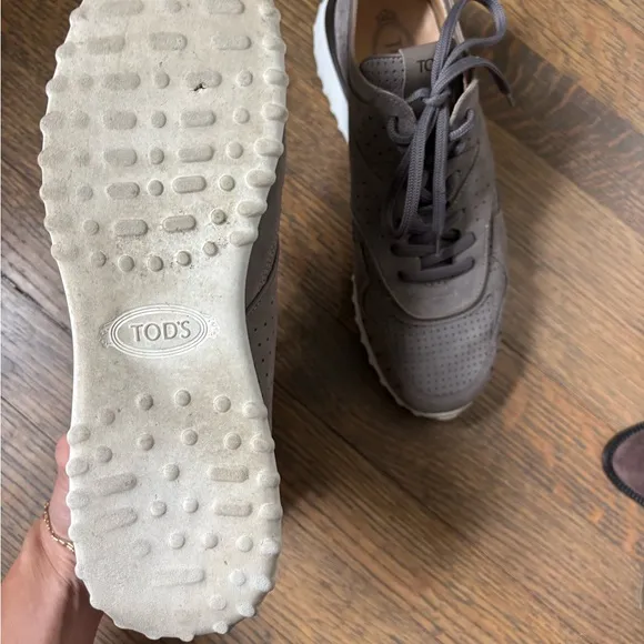 Tod's Gray Suede Sneakers