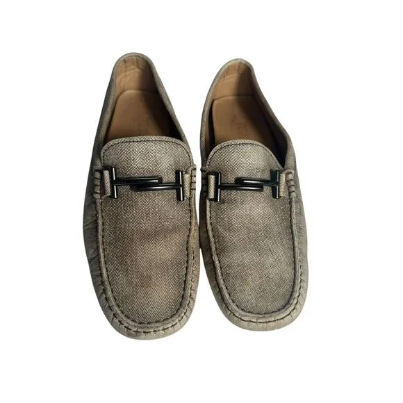 Tod's‎ Horsebit Driving Loafers Air 7.5 Brown Leather Rounded Toe Men's #S120-6