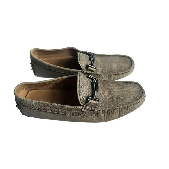 Tod's‎ Horsebit Driving Loafers Air 7.5 Brown Leather Rounded Toe Men's #S120-6