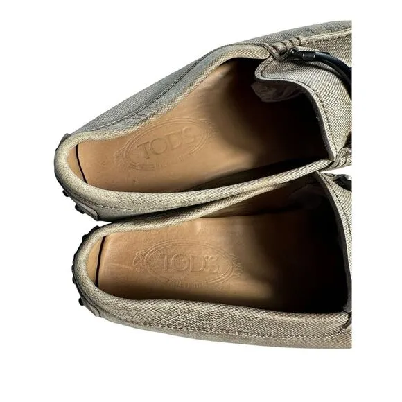 Tod's‎ Horsebit Driving Loafers Air 7.5 Brown Leather Rounded Toe Men's #S120-6