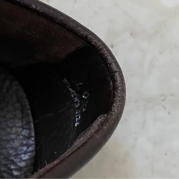 Tod's Made in Italy Gommino Dark Brown Pebble Leather Loafers Flats sz 10.5/40.5
