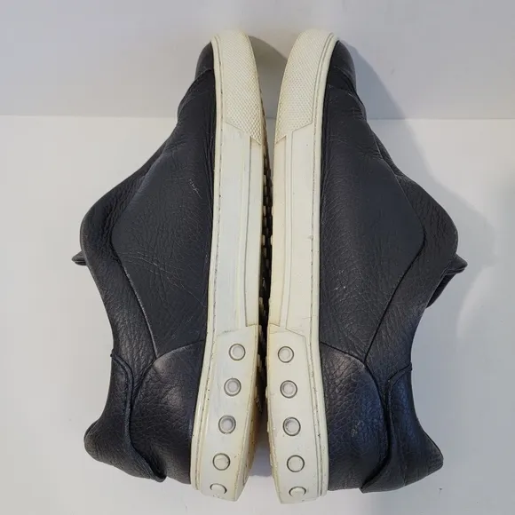 TODS Men Black Leather Slip-On Sneakers Sz 6.5/40 Quite Luxury Casual Minimalist