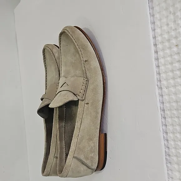Tod's Suede Penny Loafers - Ivory Size 8.5 Leather Suede