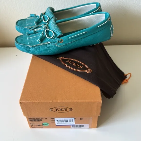 TOD'S Turquoise Loafers