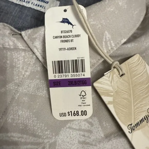 Tommy Bahama Canyon Beach Cloudy Fronds Shirt - Size 2XLB