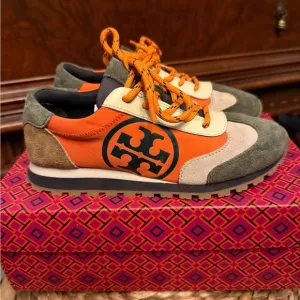 Tory Burch Annie Nylon Suede Sneakers