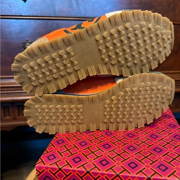 Tory Burch Annie Nylon Suede Sneakers