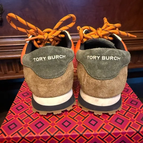 Tory Burch Annie Nylon Suede Sneakers