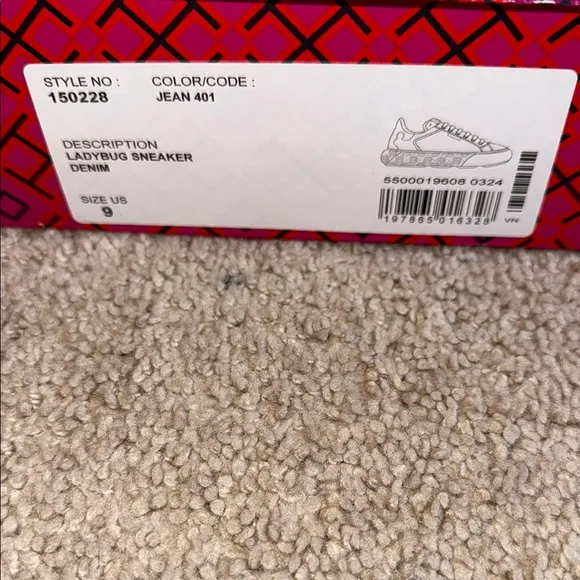 Tory Burch Blue and White Sneakers