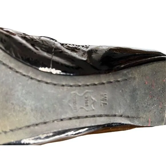 Tory Burch Caroline Women's Black Patent Leather Slip On Ballet Flats Size 7M
