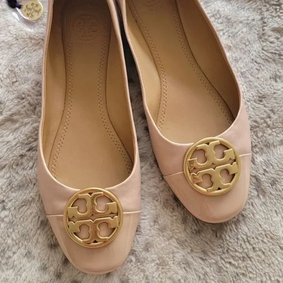 Tory Burch Chelsea Cap-toe Ballet Flats, Size 6