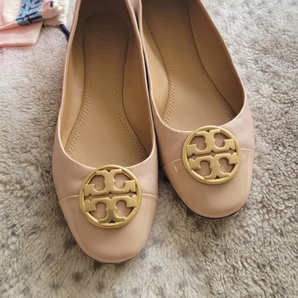 Tory Burch Chelsea Cap-toe Ballet Flats, Size 6