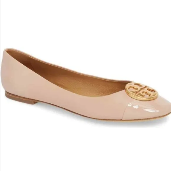 Tory Burch Chelsea Cap-toe Ballet Flats, Size 6