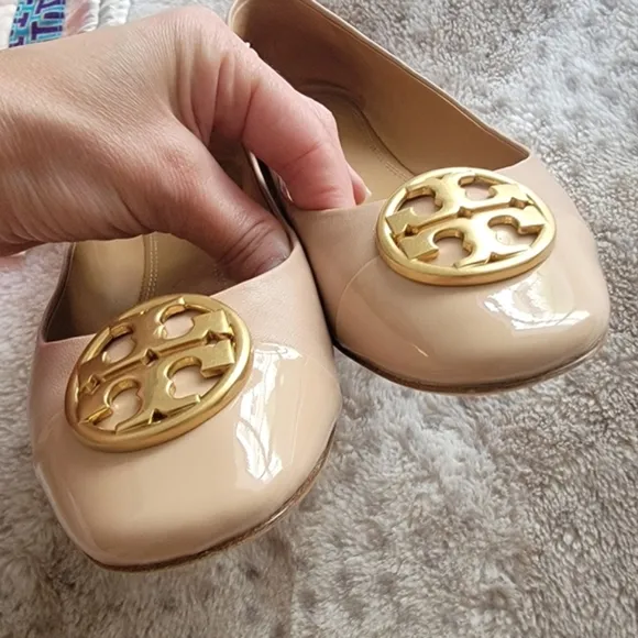 Tory Burch Chelsea Cap-toe Ballet Flats, Size 6