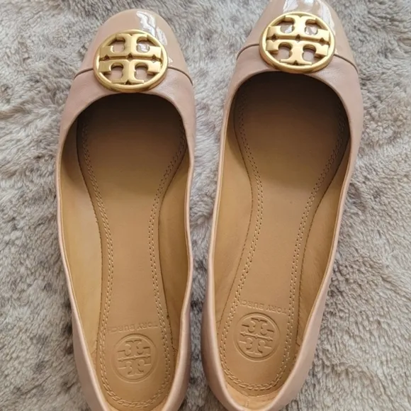 Tory Burch Chelsea Cap-toe Ballet Flats, Size 6