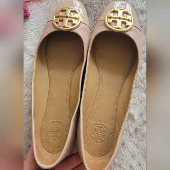 Tory Burch Chelsea Cap-toe Ballet Flats, Size 6