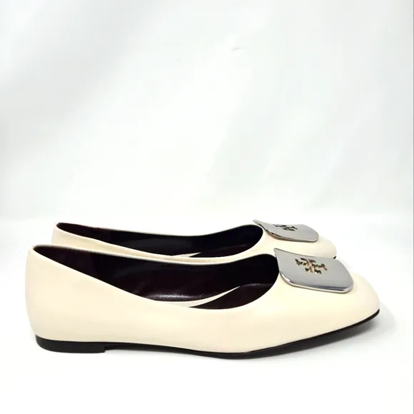 Tory Burch Georgia Ballet Flats In Lt. Cream
