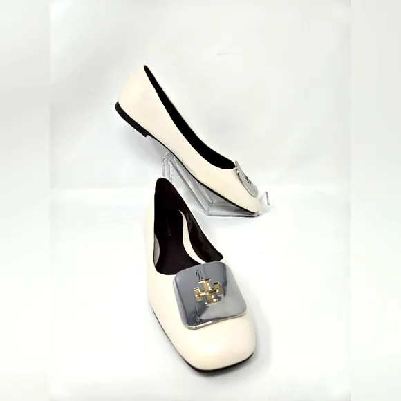 Tory Burch Georgia Ballet Flats In Lt. Cream
