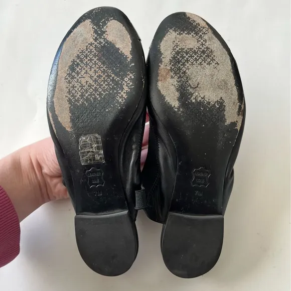 Tory Burch Jolie Slingback Patent Leather Flats Black Size 7