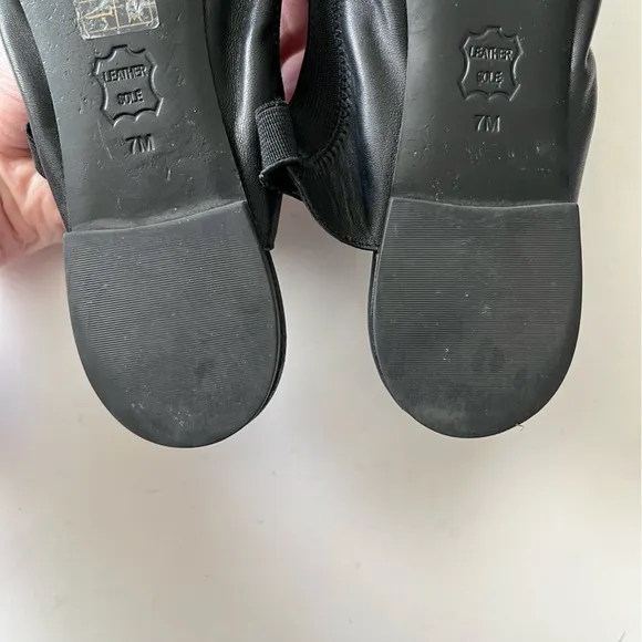 Tory Burch Jolie Slingback Patent Leather Flats Black Size 7