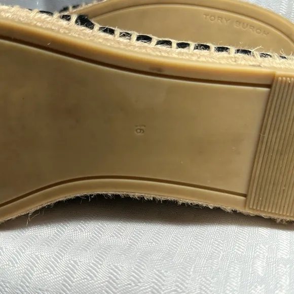 TORY BURCH LEATHER SHOES EVERLY ESPADRILLES 9.5
