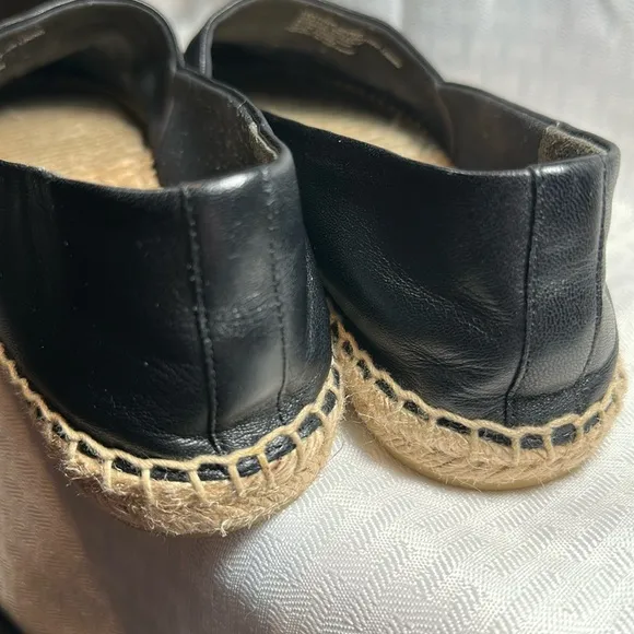 TORY BURCH LEATHER SHOES EVERLY ESPADRILLES 9.5