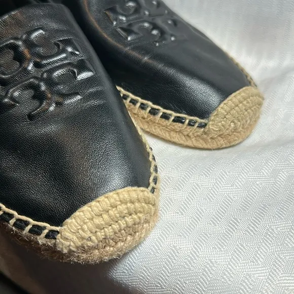 TORY BURCH LEATHER SHOES EVERLY ESPADRILLES 9.5