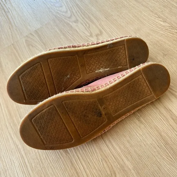 Tory Burch poppy logo canvas espadrille flats