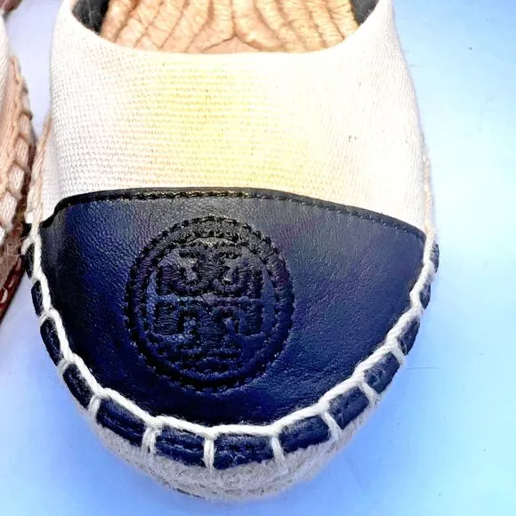 Tory Burch Sandal Women 8M Wedge Espadrilles Ankle Strap Color Block Cruise  