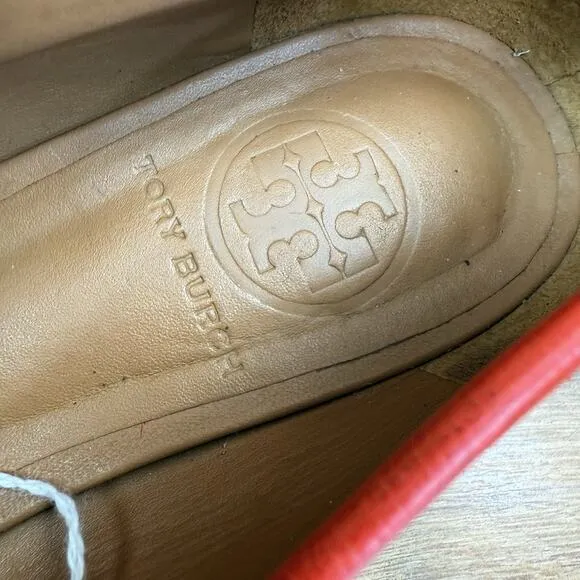 Tory Burch Size 7.5M Women’s Shoes Red Leather Loafers