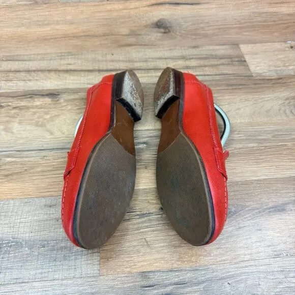 Tory Burch Size 7.5M Women’s Shoes Red Leather Loafers