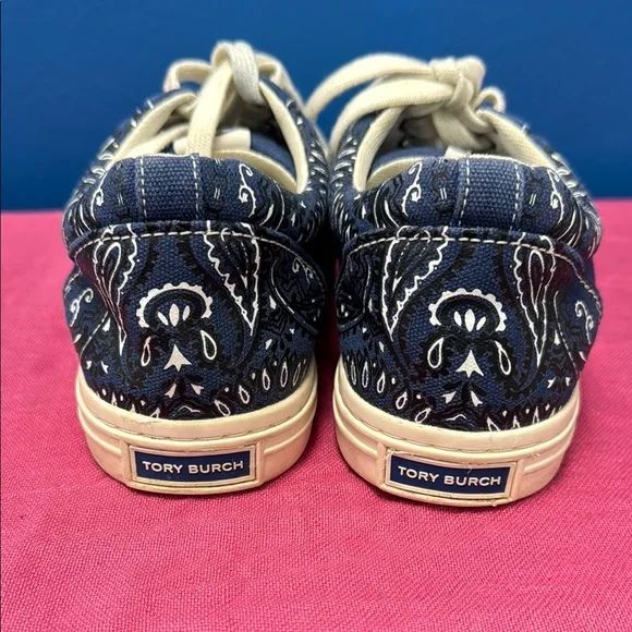 Tory Burch Women's Blue and White Sneakers