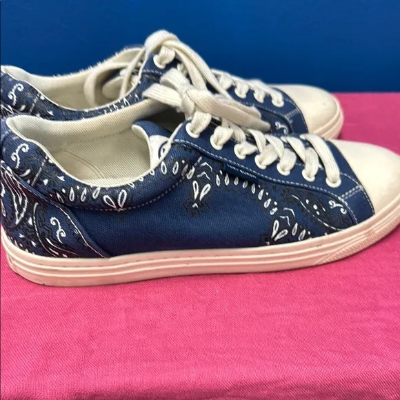Tory Burch Women's Blue and White Sneakers