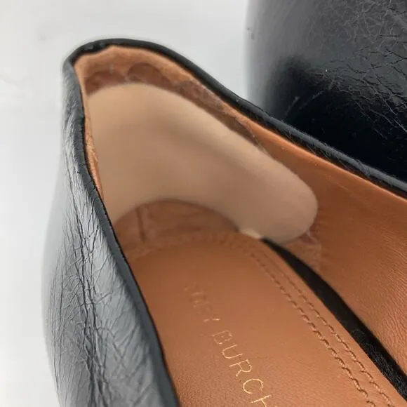 Tory Burch Womens Georgia Black Square Toe Flats size 5.5 M