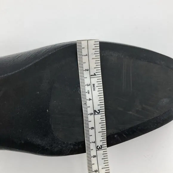 Tory Burch Womens Georgia Black Square Toe Flats size 5.5 M